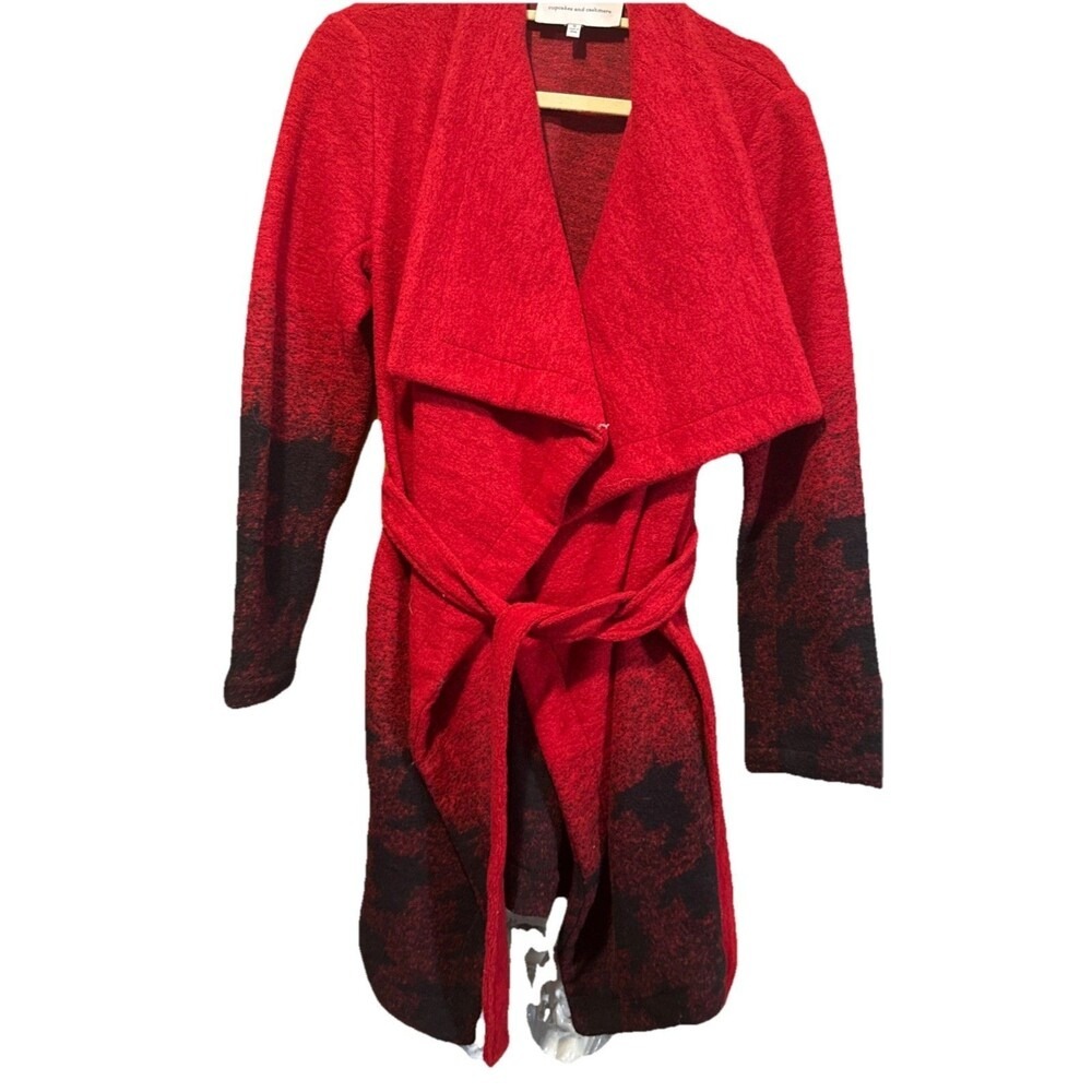 BB DAKOTA Women's Ombre My Way Coat - Beet Color Size Small